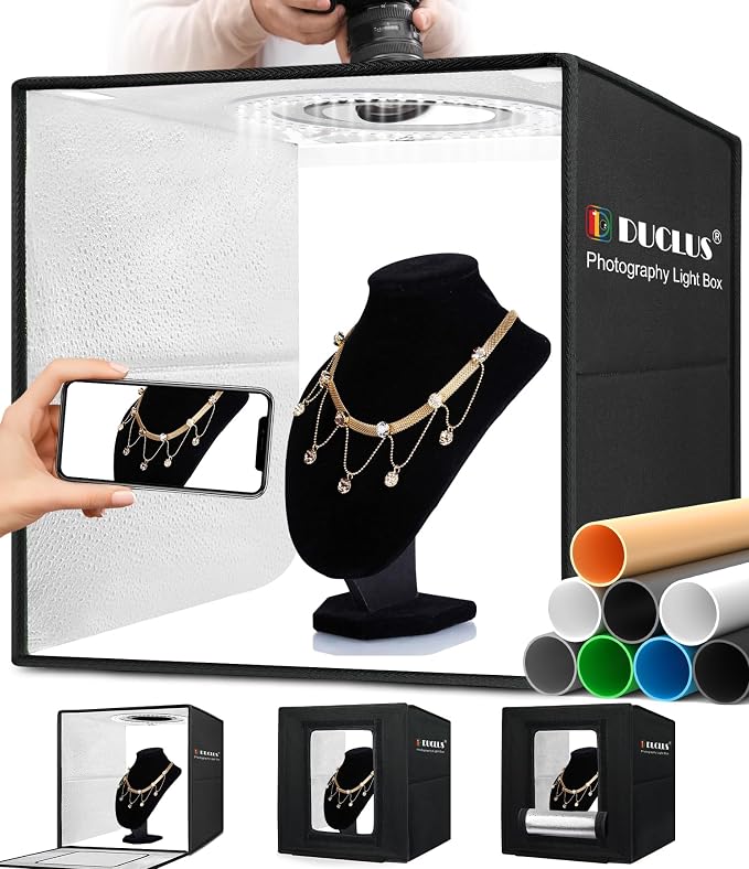 DUCLUS Light Box Photography, 16x16 Inch Photo Light Box by DUCLUS