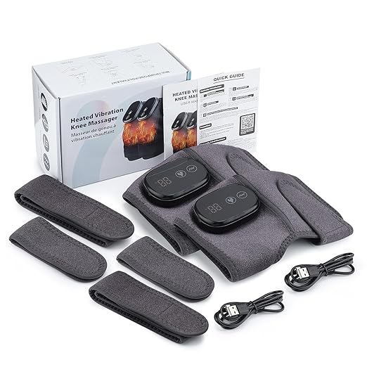 NORTHERN BROTHERS Knee Massager - Knee Heating Pad with 3 Heat 3 Vibration, Gifts for Dad Mom and Seniors, Warmers for Arthritis Shoulder Elbow