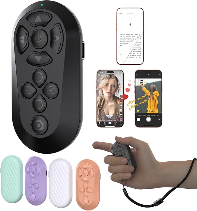 Wireless Remote Controller for iOS/Android Bluetooth Remote Control for TikTok by ZOZVO