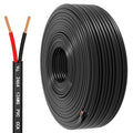 12 Gauge Wire 2 Conductor Electrical Wire, 12 AWG 3.3mm² Wire PVC Cord, 12V/24V DC Low Voltage/Copper-clad Aluminum(CCA)/Flexible/2 Wire for Automotive Wire LED Strips Lamp Lighting Marine(15.3M/50FT)