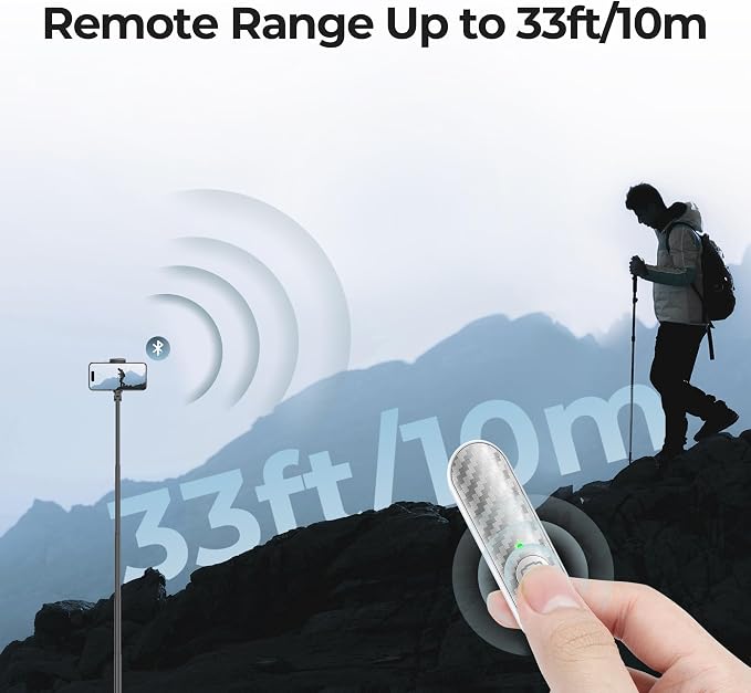 ATUMTEK Bluetooth Remote Shutter, Carbon Fiber Design, Rechargeable Camera - Image 7