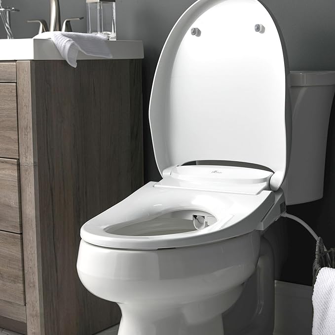 Bio Bidet DLS Premium Heated Bidet Seat, Warm Water & Air Dryer, Auto Open and Slow Close Lid, Elongated