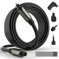 Elecan Optical Audio Cable 25 Ft Digital Audio Toslink Cable Cord-Fiber by Elecan