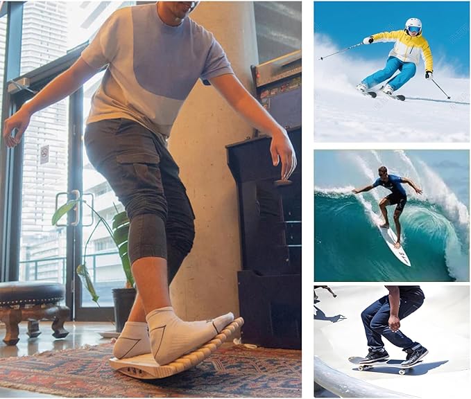 Ergonomic Wobble Balance Board,Office Balance Beam – Dual-Use for Office & Fitness,Core Trainer for Surfing, Skiing, Skateboarding,Improves Balance & Strength,Anti-Fatigue for Standing Desks