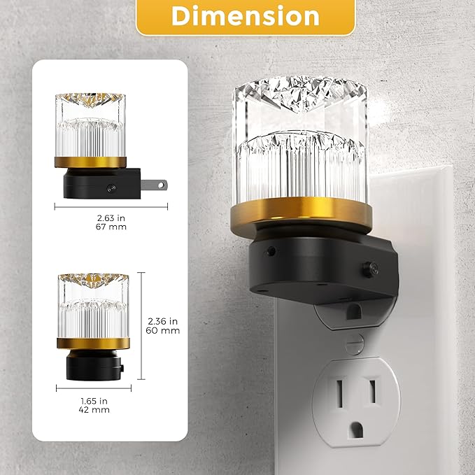 L LOHAS Night Lights Plug into Wall, 2 Pack 3000K/4000k/5000KColor Changing Night Light, 3CCT Color Temperature Night Light, Dusk to Dawn Sensor for Hallway, Bathroom