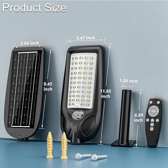 Solar Street Lights Outdoor Waterproof ,30000LM Dusk to Dawn Solar Lights with Motion Sensor and Remote Control Solar Powered LED Flood Light Outside for Parking Lot, Security, Garden, Garages 2 Pack