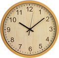 bakbrand Kids Wall Clock Silent Non-Ticking Childrens Clock Round Decorative Wall Clocks for Classroom, School, Office, Bedroom, Living Room, Kitchen (Light Wood Grain, 12 inch)