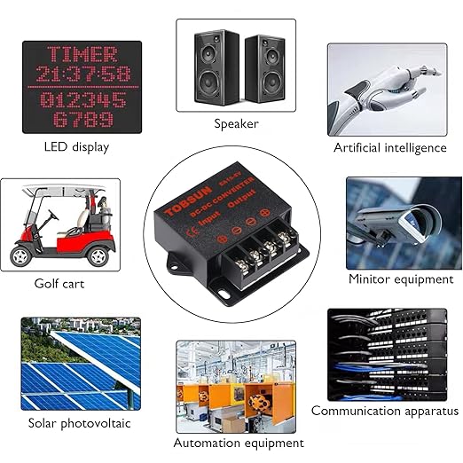 DC 12V/24V to 5V 10A Converter - Voltage Regulator Step Down Buck Converter Power Supply Transformer (12V/24V to 5V 10A)