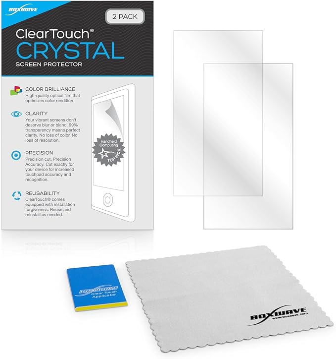 BoxWave Screen Protector Compatible with Anjielo Smart Wireless Video Doorbell Intercom (7 in) (94208-95703-White) - ClearTouch Crystal (2-Pack), HD Film Skin - Shields from Scratches
