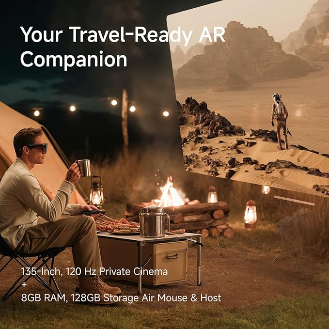 INAIR 2 Pro Go Pack| INAIR OS| AR Glasses + Pod + Fold Keyboard| Compatible with Vast Android apps| 6-Screen Expansion| Wireless PC Streaming| 3DoF Spatial Hovering| Real‑Time 2D‑to‑3D