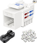 Cable Matters 50-Pack 10Gbps Cat6 Keystone Jacks, RJ45 Keystone Jack, Ethernet by CableMatters