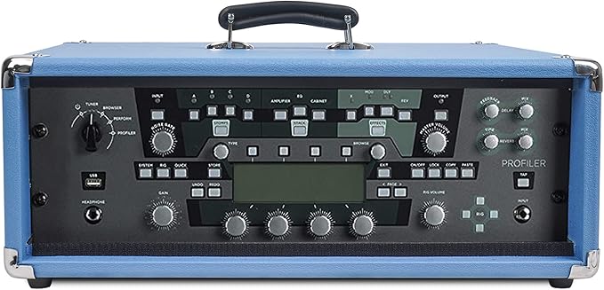 Sound Town Vintage 3U Amp Rack Case, 12.5" Depth with Rubber Feet, Dust Cover, Kickstand, Beau Blue (STVRC-3BL)