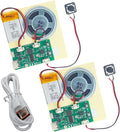2pcs DIY Audio Recorder and Player kit,Record standalone or Download Music via USB Type-C,Compact Size, Includes PCB, Speaker, Battery, Buttons, for Personalized Greeting Cards, Music Boxes, and More
