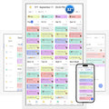 32 Inch Digital Calendar, Electronic Chore Chart, Smart Weekly and Monthly Planner 1920 * 1080P IPS Touchscreen Wall Calendar Rewards for Family Schedules, Meal Planning Gift