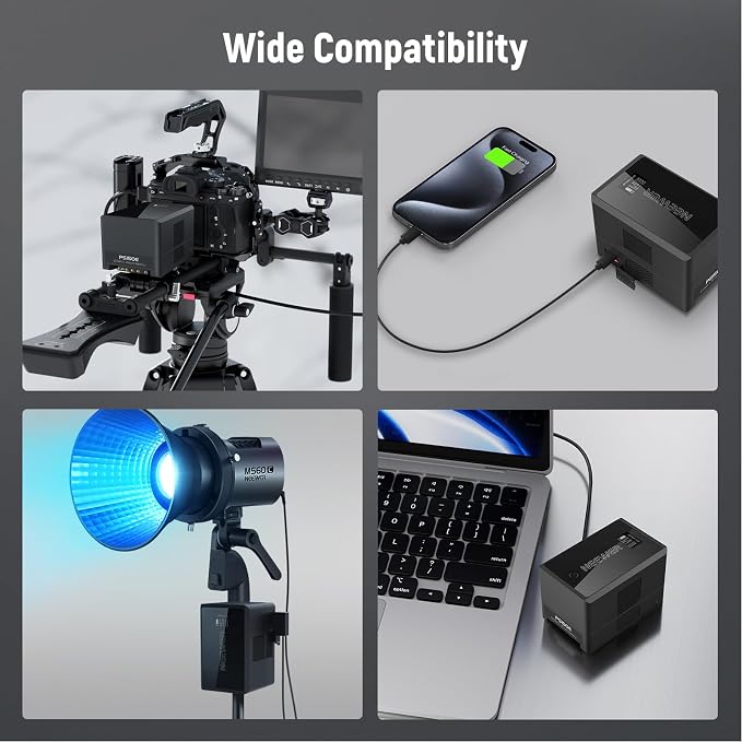 Neewer V Mount Battery PS150E Supports 100W PD USB C Fast Charging, 10350mAh - Image 9