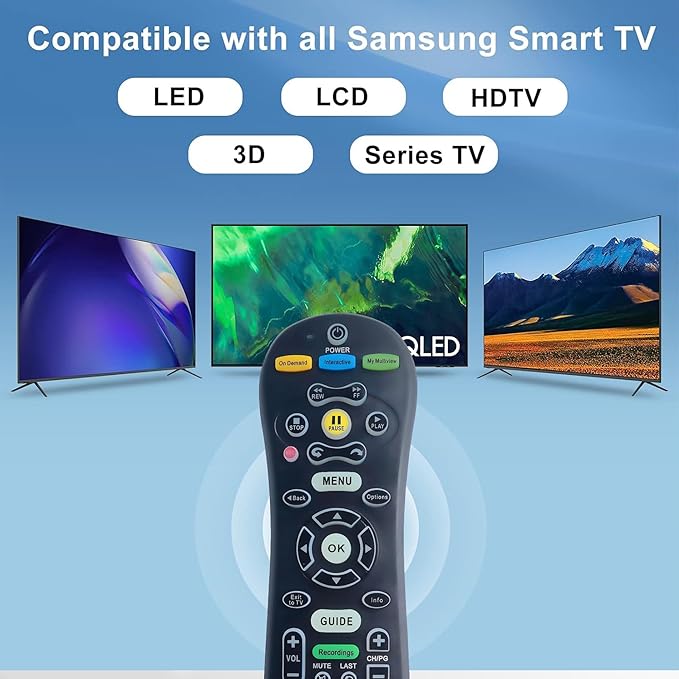 Universal Remote Control S30 for AT&T, Replacement Remote for TV and Receiver, Easy Setup Universal Remote, Wide Compatibility for TV and Set-Top Box, Reliable Universal Remote Replacement