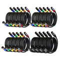 AuxLink XLR Cables, XLR Microphone Cable 25ft 20Pack Mic Cable Male to Female Gold-Plated 3-Pins Compatible with Microphones, Stage Lighting, Speaker Systems and More