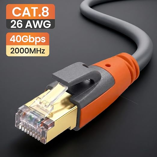Cat 8 Ethernet Cable 30ft, High Speed LAN Cables 40Gbps 2000MHz Shielded - Image 3