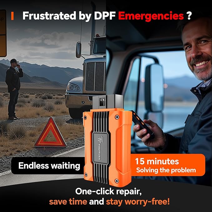 TopTekk Heavy Duty Truck Essentials for DPF Regeneration and Condition Reset Tool, Compatible with International/Maxxforce Engines, One-Click Regen
