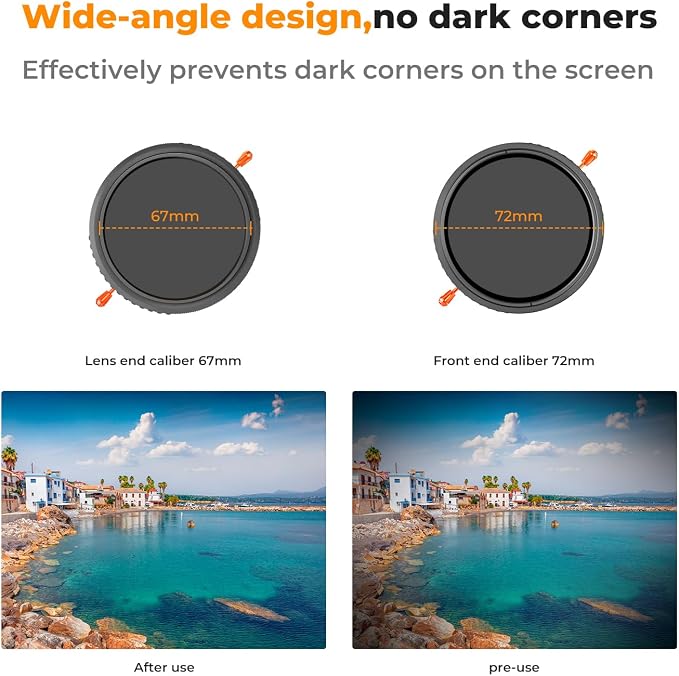 K&F CONCEPT 72mm Variable ND2-32 & Circular Polarizing Lens Filter in 1 - Image 7