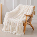 Tuddrom Decorative Extra Soft Faux Fur Blanket Twin Size 70" x 78", Solid by Tuddrom