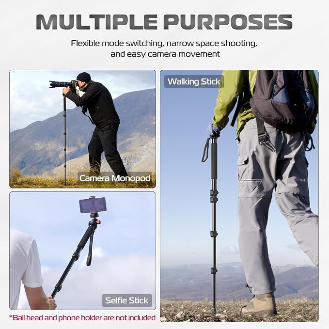 Acuvar 62 Inch Photography Monopod - Image 8