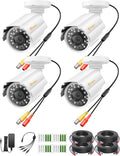 Anlapus 4 Pack 1080P HD Security Cameras, IP66 Weatherproof, 80ft Night Vision by Anlapus