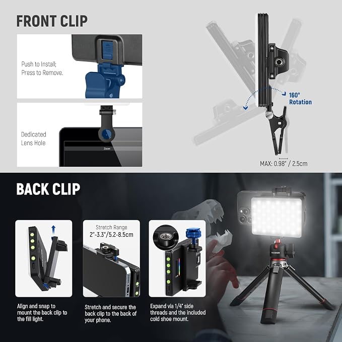 NEEWER VL67C RGB Selfie Light - Image 8