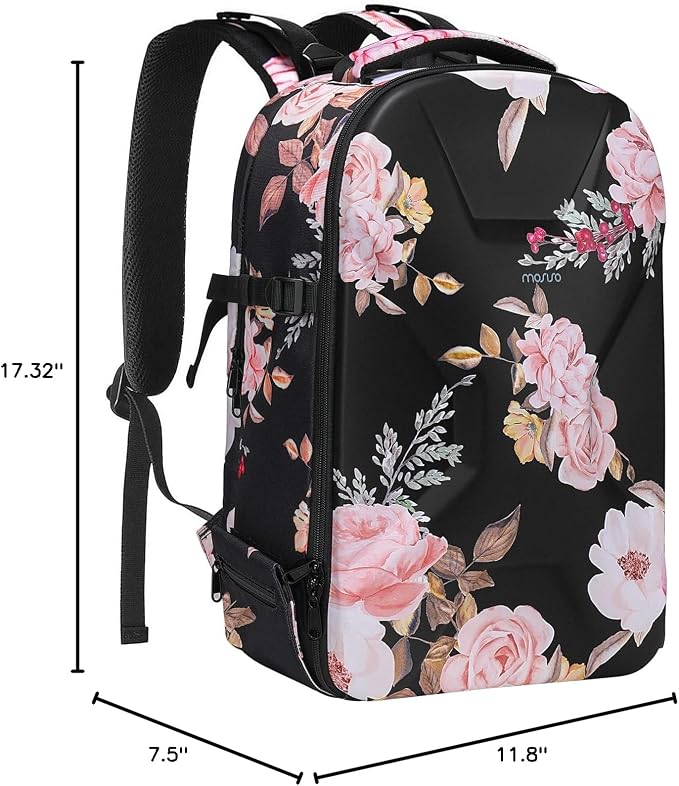 MOSISO Camera Backpack, DSLR/SLR/Mirrorless Photography Camera Bag Peony - Image 9