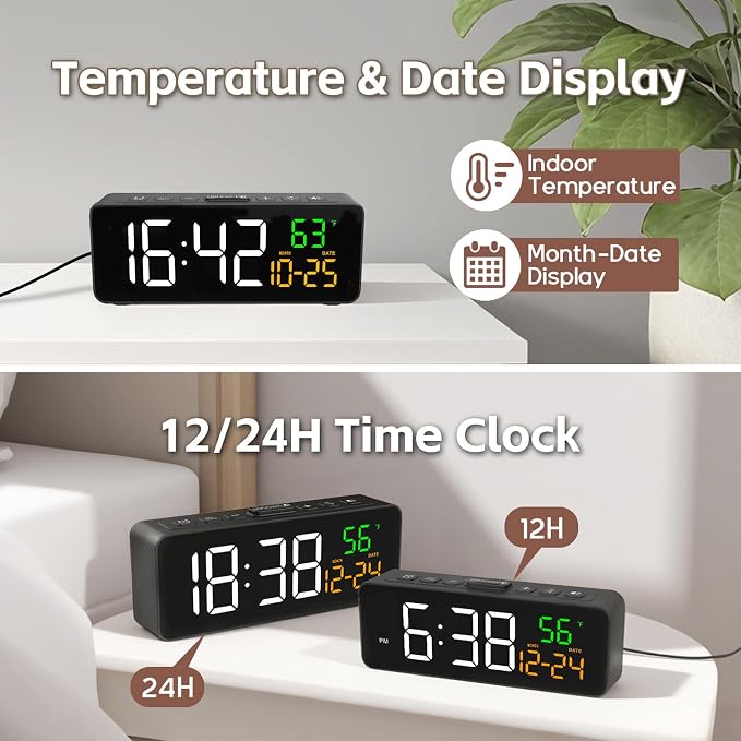 Netzu 3-in-1 Digital Clocks for Living Room - Image 5