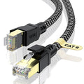 Cat 8 Ethernet Cable 95FT, High-Speed Braided Internet Cable Network Cord by CABNEER