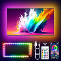 KANTUTOE TV LED Lights, 13.1ft LED Lights for 43-60in TV, RGB TV Backlight Behind with Music Sync Bluetooth APP and Remote Control Strip Light USB Powered for Bedroom Gaming Room Decor