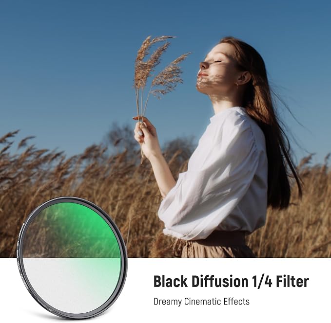 NEEWER 40.5mm Black Diffusion 1/4 Filter - Image 2