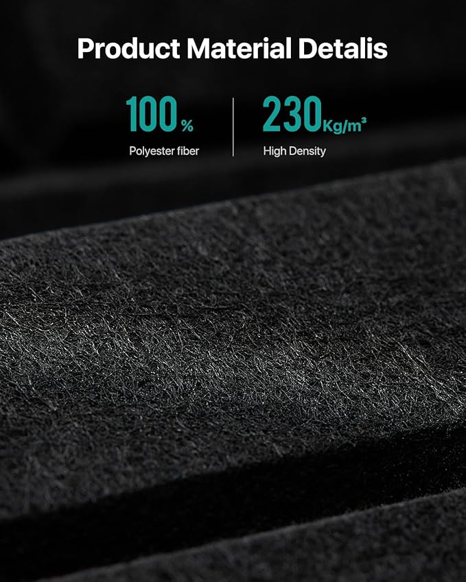 Soundproof Wall Panels Self-adhesive, Acoustic Panels 18 Pack Brick Wall Panels, High Density Sound Absorbing Panel for Walls, Office,Reccording Studio, Ceiling 12" X 12" X 0.4" Black