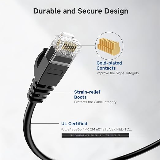 Cable Matters 10Gbps Snagless Cat 6 Ethernet Cable - 5ft - Image 5
