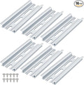 VAMRONE 6 Piece Aluminum DIN Rails, 4 Inches Long, 35mm Wide, 7.5mm High, Top Hat Slotted DIN Rail with RoHS, Extra Premium Screws Included for Hardware Components Mounting