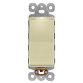 LIDER Minimalist Design Matte Finish Lighted Decorator Switch, Frameless Paddle Light Switch with Locator Light, Grounding Screw, 3-Way or Single Pole, 15A 120V, UL Listed, LS15-3W-I, Ivory