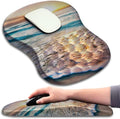 KUOSGM Mouse Pad Wrist Support, Ergonomic Mouse Pad with Massage Dot, Comfortable Computer Mouse Pad for Laptop, Wrist Rest Pain Relief Mousepad with Non-Slip PU Base for Office & Home, 12 x 8 in