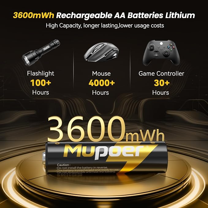 Rechargeable AA Batteries Lithium - Image 8