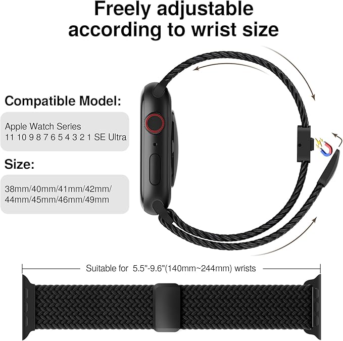 Braided Stretchy Band Compatible - Image 2
