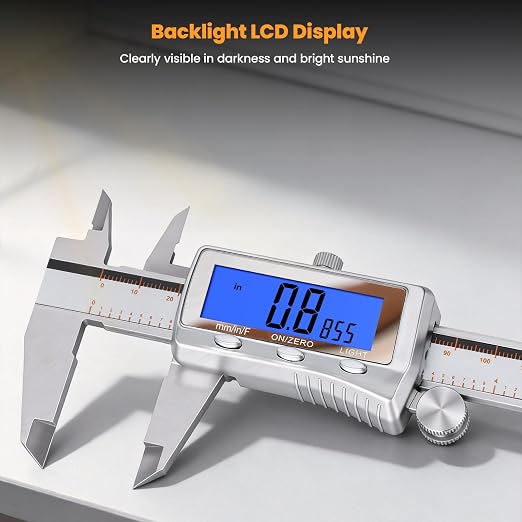 HARDELL Digital Caliper 8 Inch, Rechargeable All Metal Electronic Micrometer - Image 3