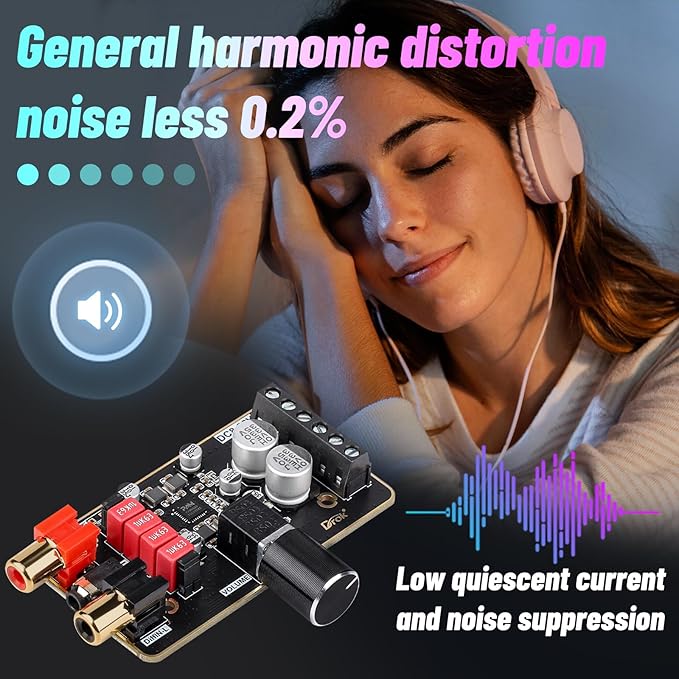 DROK 15W+15W 2.0 2pcs 12V Amplifier Board, Dual Channel Audio Amplifier Board PAM8620 DC 8-26V 24V Digital Stereo Amp Module Class D Mini Power DIY Amplify Circuit for Sound System Speaker