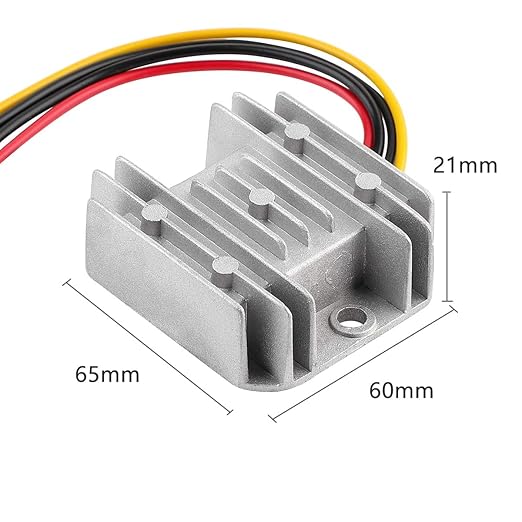 12V to 24V 3A DC Converter - Durable, Waterproof Step-Up Voltage Regulator and Power Boost Transformer, Ideal for Golf Carts & Club Cars
