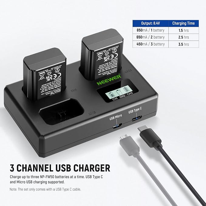 NEEWER Replacement Battery and Charger Set - Image 2