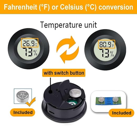 JEDEW 4 Pack Hygrometer Thermometer Digital Humidity Meter Indoor/Outdoor - Image 4