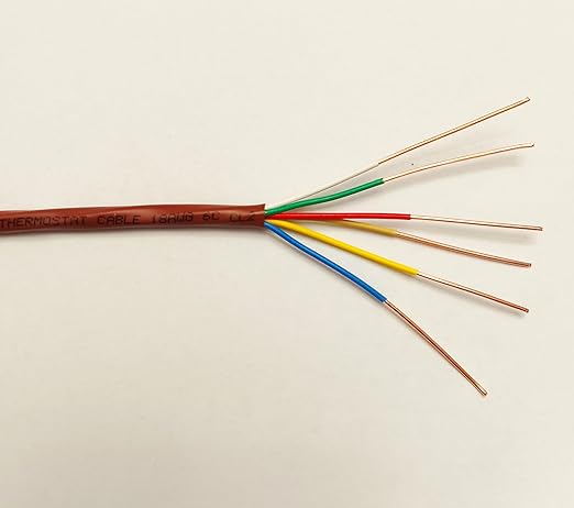 eastwire 18/6 250ft Thermostat Doorbell HAVC Heating Control Cable Wire, 100% Solid Copper Conductors CL2 ETL Listed, UV Resistant RoHS for Indoor/Outdoor Low Voltage Applications Use,Brown
