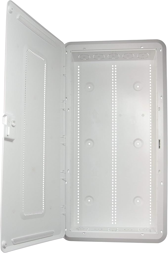 Legrand - On-Q 30 Inch Media Enclosure, WiFi Electrical Box, Cable Management Box for Distribution of Networking Service, Recessed Media Box Lets Signal Through, White, ENP3050NA