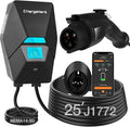ChargeHere Level 2 EV Home Charger, 240V, 32A/40A | Real-Time Charging Speed Display + Status Light | Up to 7X Faster Charging | Indoor/Outdoor | Wi-Fi App Control | NEMA 14-50 | ETL Certified (32A)