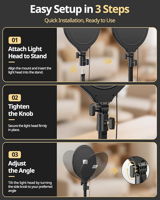 UBeesize 10" Desk Ring Light - Image 7