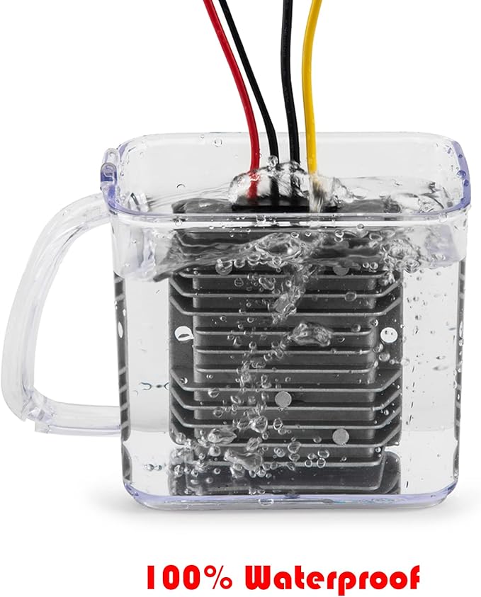 MGGi DC Booster Voltage Regulator, 12V Step Up to 48V 3A 145W Converter Boost, Power Supply Module Boost Transformer, Waterproof Adapter - for Colf Cart Club Car Truck Vehicle Boat Aluminum 12V-48V